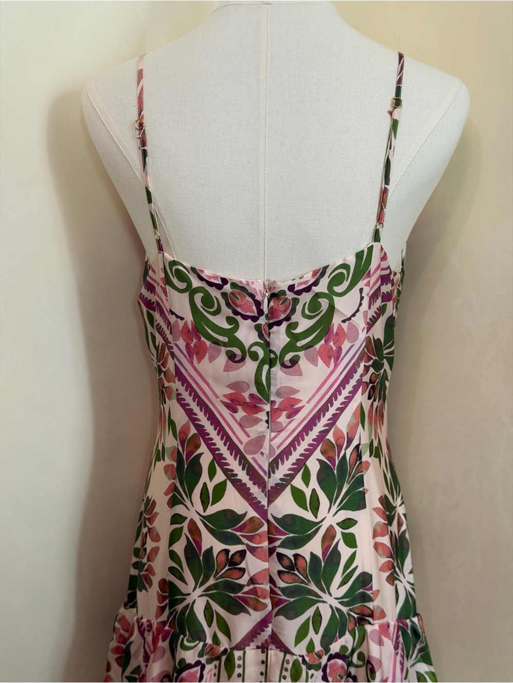 NWT Parker Print Tiered Sleeveless Maxi Dress in Vanilla Cream sz 10 - Picture 9 of 12